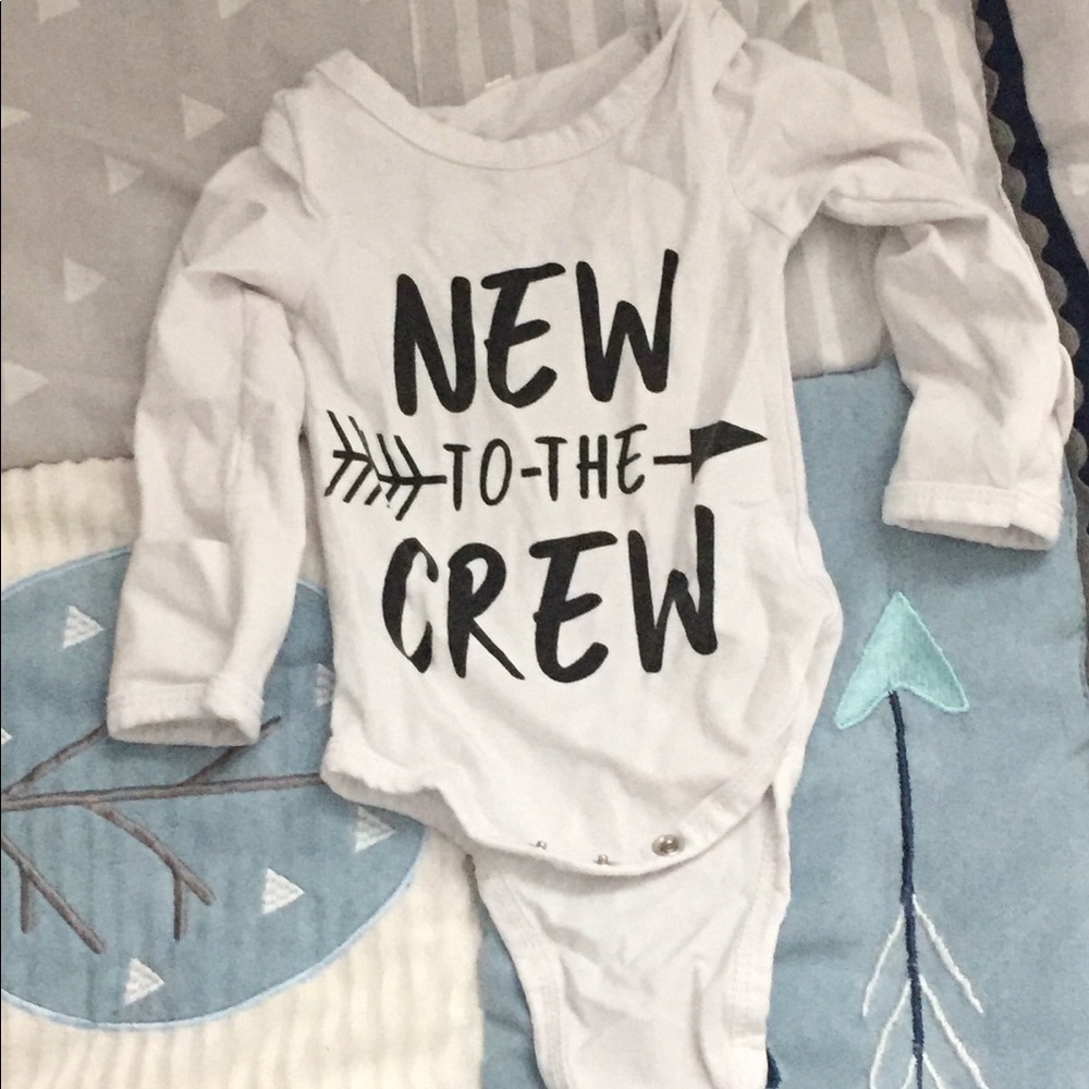 New to the crew newborn onesie